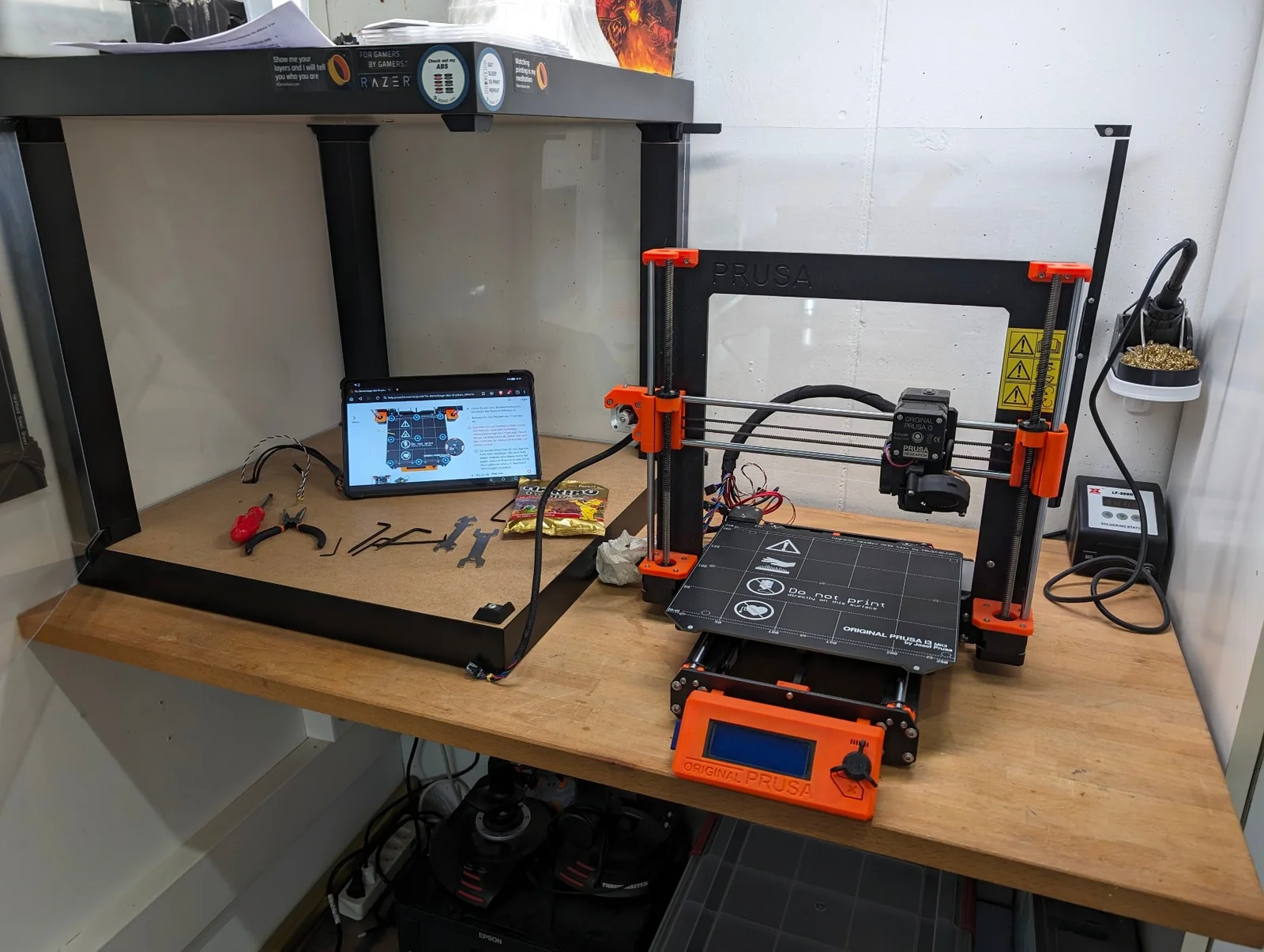 Der Prusa MK3 beziehungsweise MK3S vor dem späteren MK4-Upgrade